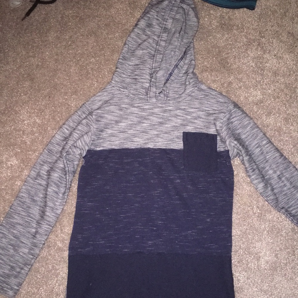 Boys long sleeve hooded shirt